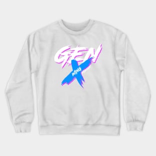 Gen X Wing Rage - Pink/Blue Crewneck Sweatshirt